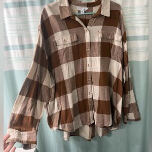 Brown boyfriend flannel
